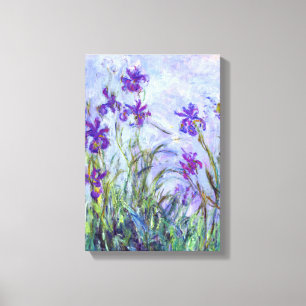 Claude Monet - Lilac Irises / Iris Mauves Leinwanddruck