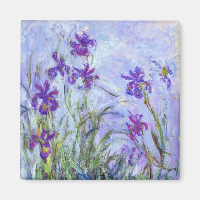Claude Monet - Lilac Irises / Iris Mauves Magnet (Vorne)