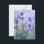 Claude Monet - Lilac Irises / Iris Mauves Mitteilungskarte<br><div class="desc">Lilac Irises / Iris Mauves - Claude Monet,  1914-1917</div>