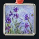 Claude Monet - Lilac Irises / Iris Mauves Ornament Aus Metall<br><div class="desc">Lilac Irises / Iris Mauves - Claude Monet,  1914-1917</div>