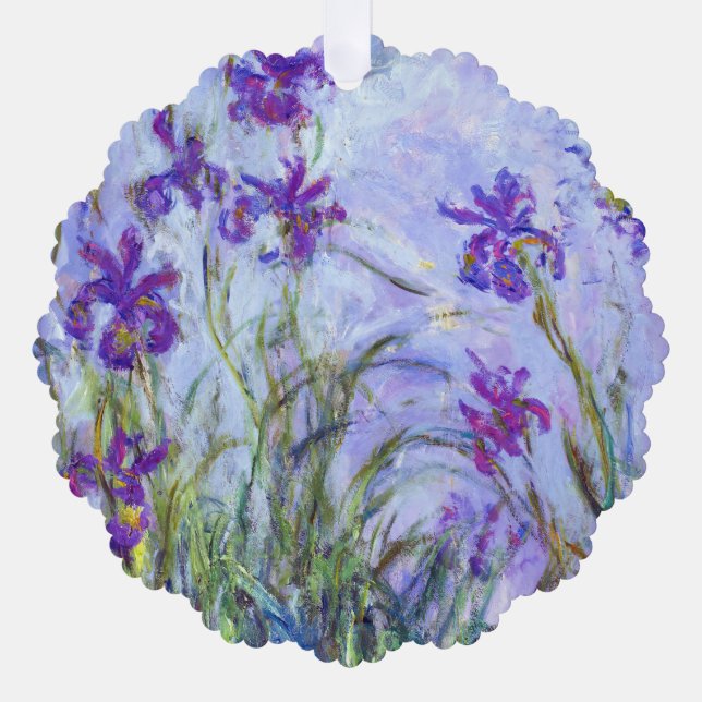 Claude Monet - Lilac Irises / Iris Mauves Ornament Karte (Vorderseite)