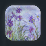 Claude Monet - Lilac Irises / Iris Mauves Pappteller<br><div class="desc">Lilac Irises / Iris Mauves - Claude Monet,  1914-1917</div>