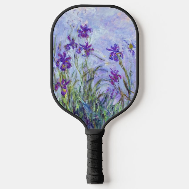 Claude Monet - Lilac Irises / Iris Mauves Pickleball Schläger (Vorderseite)