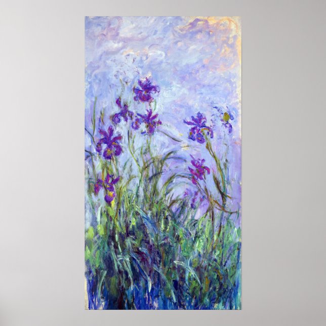 Claude Monet - Lilac Irises / Iris Mauves Poster (Vorne)