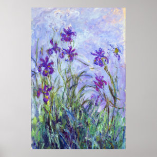 Claude Monet - Lilac Irises / Iris Mauves Poster