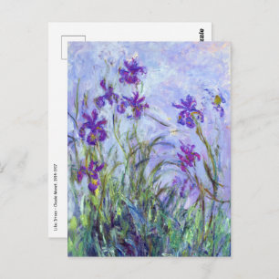 Claude Monet - Lilac Irises / Iris Mauves Postkarte