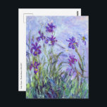 Claude Monet - Lilac Irises / Iris Mauves Postkarte<br><div class="desc">Lilac Irises / Iris Mauves - Claude Monet,  1914-1917</div>