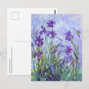 Claude Monet - Lilac Irises / Iris Mauves Postkarte