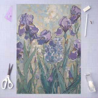 Claude Monet - Lilac Irises / Iris Mauves Seidenpapier