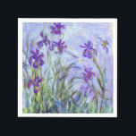 Claude Monet - Lilac Irises / Iris Mauves Serviette<br><div class="desc">Lilac Irises / Iris Mauves - Claude Monet,  1914-1917</div>