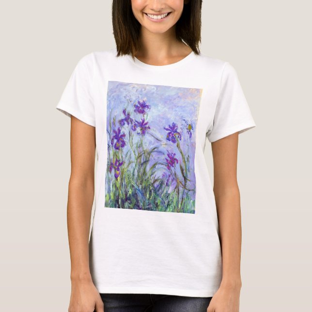 Claude Monet - Lilac Irises / Iris Mauves T-Shirt (Vorderseite)