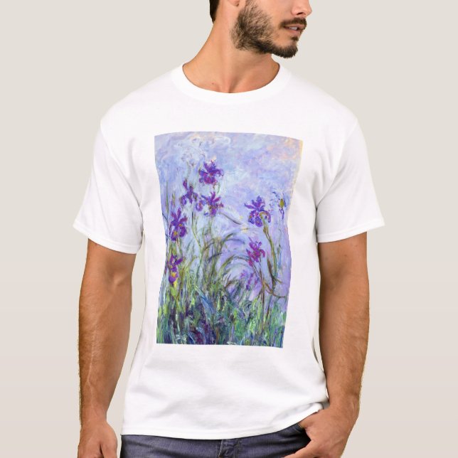 Claude Monet - Lilac Irises / Iris Mauves T-Shirt (Vorderseite)