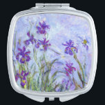 Claude Monet - Lilac Irises / Iris Mauves Taschenspiegel<br><div class="desc">Lilac Irises / Iris Mauves - Claude Monet,  1914-1917</div>