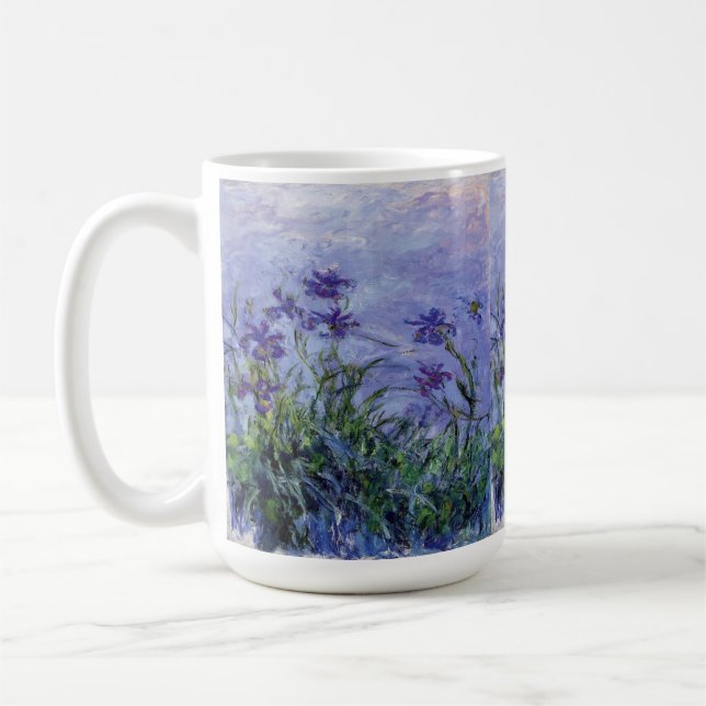 Claude Monet Lilac Irises Kaffeetasse (Links)