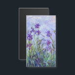 Claude Monet - Lilac Irises Magnetkarte<br><div class="desc">Lilac Irises / Iris Mauves - Claude Monet,  1914-1917</div>