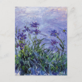 Claude Monet Lilac Irises Postkarte