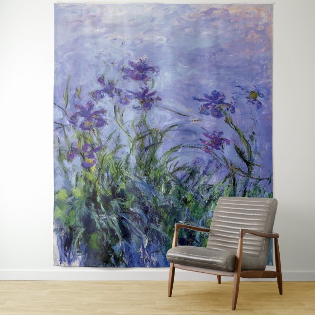 Claude Monet Lilac Irises Wandteppich (Beispiel)