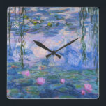 Claude Monet - Lilies Quadratische Wanduhr<br><div class="desc">Claude Monet - Lilies</div>