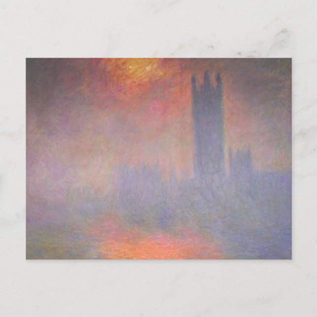 Claude Monet London Houses of Parliament UK Postkarte (Vorderseite)