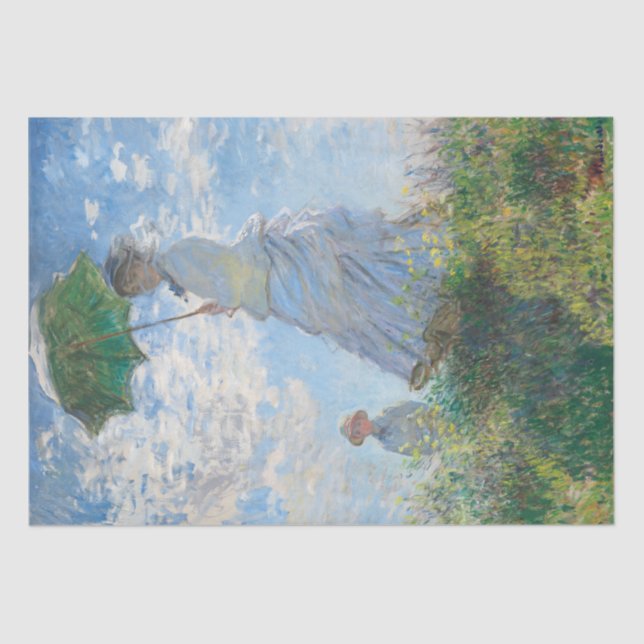 Claude Monet | Madame Monet und ihr Sohn - 1875 Seidenpapier (Vorderseite)