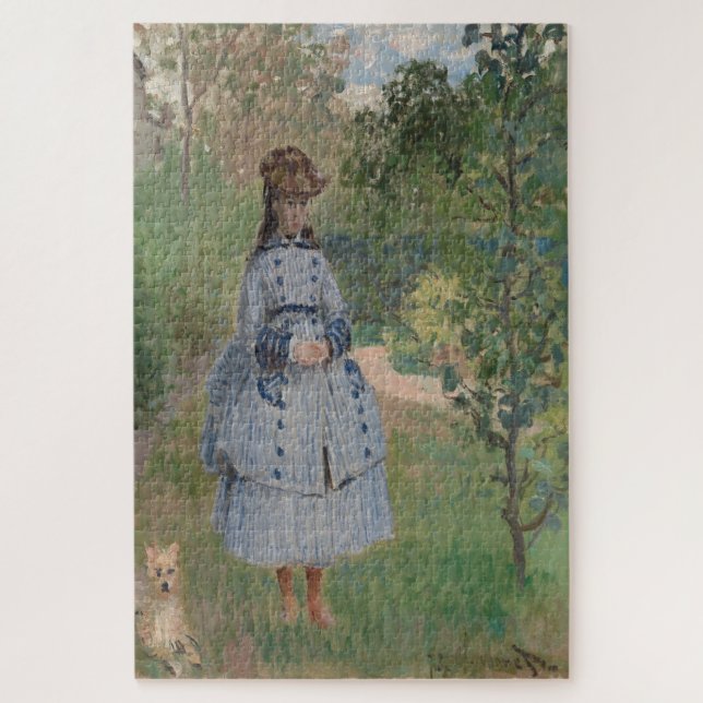Claude Monet Mädchen mit Hund Puzzle (Vertikal)
