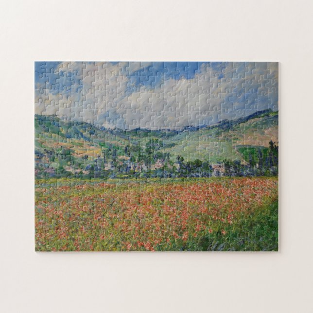 Claude Monet Malerei, Mohnfeld in Giverny Puzzle (Horizontal)