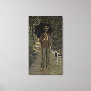 Claude Monet Mann mit Schirm, c.1868-69 Leinwanddruck