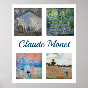 Claude Monet Masterpiece Patchwork Poster