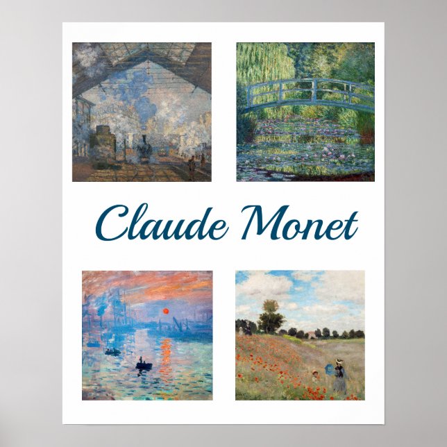 Claude Monet Masterpiece Patchwork Poster (Vorne)