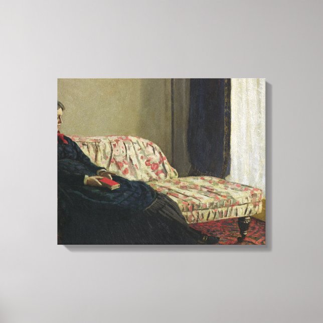 Claude Monet | Meditation oder Madame Monet Leinwanddruck (Vorderseite)