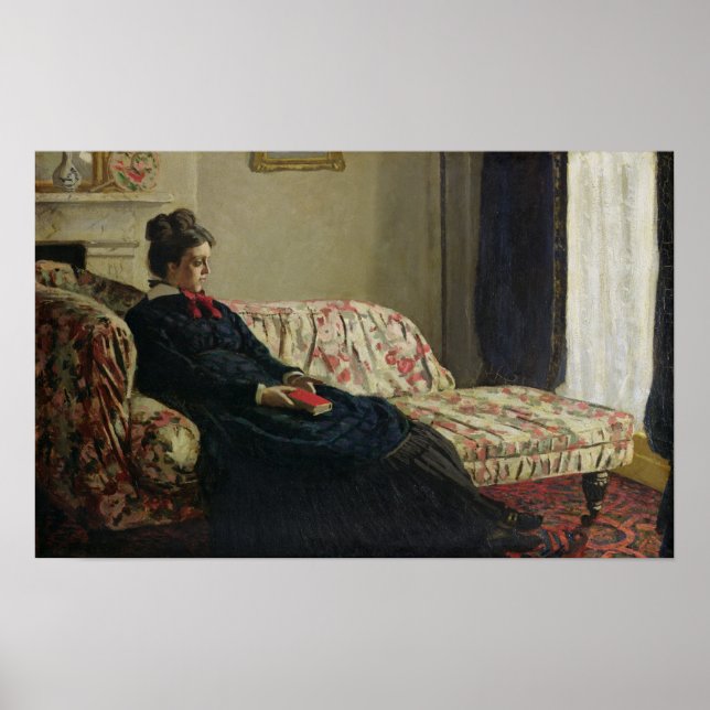 Claude Monet | Meditation oder Madame Monet Poster (Vorne)