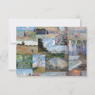 Claude Monet - Meisterwerke Patchwork Dankeskarte