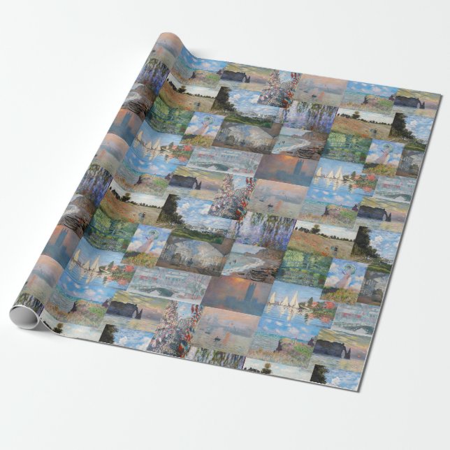 Claude Monet - Meisterwerke Patchwork Geschenkpapier (Ungerollt)