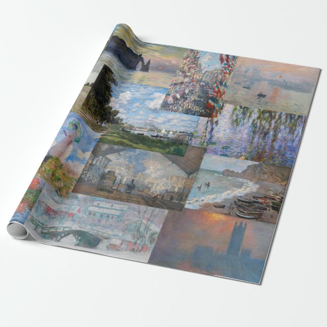 Claude Monet - Meisterwerke Patchwork Geschenkpapier (Ungerollt)
