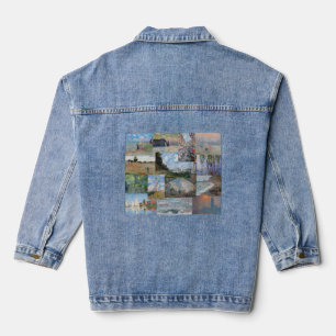 Claude Monet - Meisterwerke Patchwork Jeansjacke