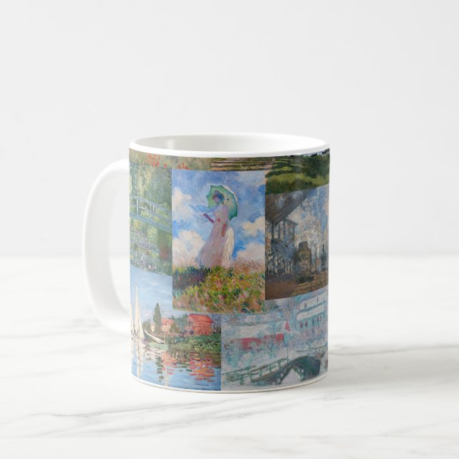 Claude Monet - Meisterwerke Patchwork Kaffeetasse (Vorderseite Links)
