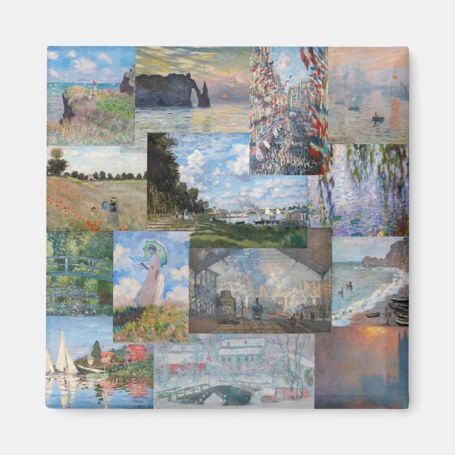 Claude Monet - Meisterwerke Patchwork Magnet (Vorne)