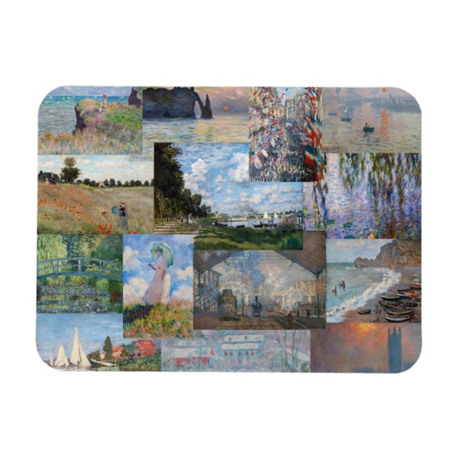 Claude Monet - Meisterwerke Patchwork Magnet (Horizontal)