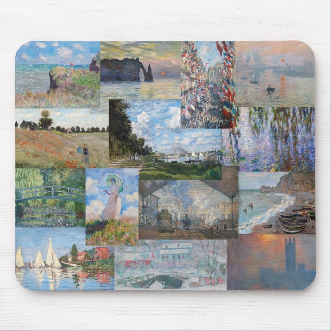 Claude Monet - Meisterwerke Patchwork Mousepad (Vorne)