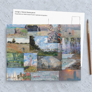 Claude Monet - Meisterwerke Patchwork Postkarte