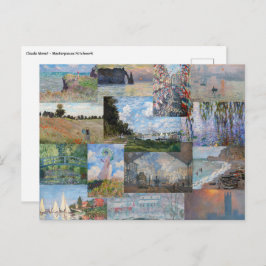 Claude Monet - Meisterwerke Patchwork Postkarte