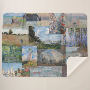 Claude Monet - Meisterwerke Patchwork Sherpadecke