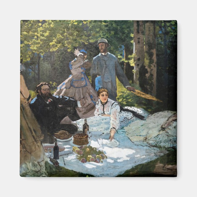 Claude Monet - Mittagessen im Gras, rechte Tafel Magnet (Vorne)