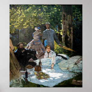 Claude Monet - Mittagessen im Gras, rechte Tafel Poster