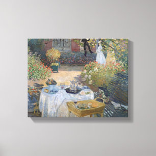 Claude Monet   Mittagessen: Monet's Garden Argente Leinwanddruck