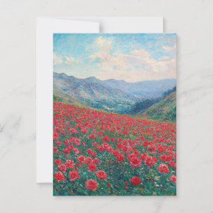 Claude Monet Mohn Vintage Postkarte