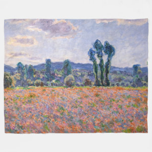 Claude Monet - Mohnfeld 1890 (Giverny) Fleecedecke