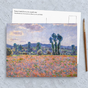 Claude Monet - Mohnfeld 1890 (Giverny) Postkarte