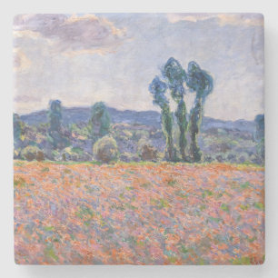 Claude Monet - Mohnfeld 1890 (Giverny) Steinuntersetzer