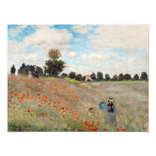 Claude Monet - Mohnfeld Fotodruck (Vorne)